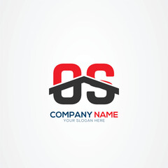 OS SO Creative Modern Letters Logo Design Element