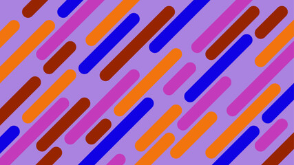 Colorful abstract diagonal rounded bars pattern background. This modern geometric design is ideal for use in web banners, digital wallpapers, presentations, or creative graphic design projects.