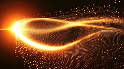 Abstract golden particle wave (2)