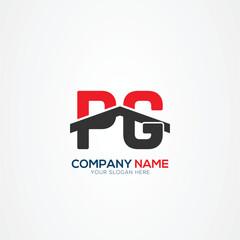 PG GP Creative Modern Letters Logo Design Element