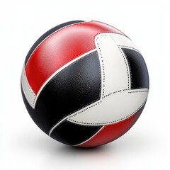 Fototapeta premium Volleyball Black And White. Traditional Ball for Recreation, Isolated on White Background