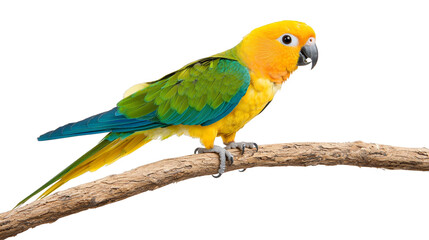 Obraz premium Vivid parrot perched on a branch in lush tropical rainforest vivid