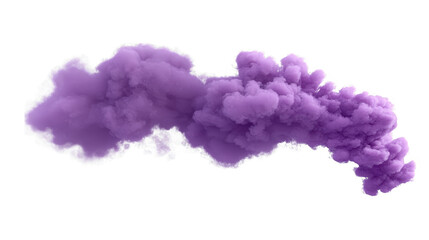 Fototapeta premium Purple smoke cloud on black background, abstract design element for creative projects