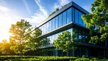 Modern architecture building glass office exterior