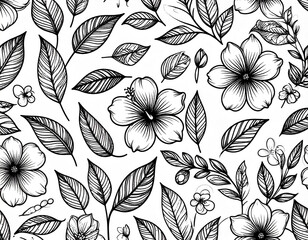 Floral Line Art