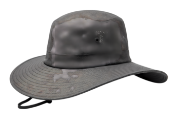 Gray and White Camo Sun Hat isolated on transparent baackground