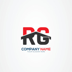 RG GR Creative Modern Letters Logo Design Element