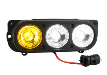 TripleFunction LED Light Fixture Amber White and Clear Illumination isolated on transparent baackground