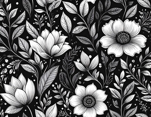 Floral Line Art