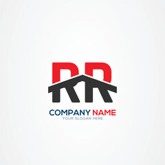 R RR Creative Modern Letters Logo Design Element