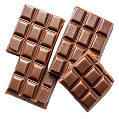 chocolate bar on white background