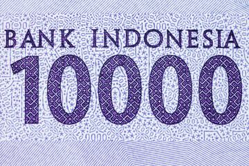 Value ten thousand bank of indonesia macro of indonesian bank note