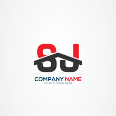 SJ JS Creative Modern Letters Logo Design Element