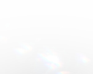 Prism light flash. Rainbow glow with diamond crystal flare, lens glare, and neon sparkle. Transparent overlay background for jewelry, optical shine, or bokeh effect.


