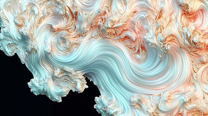 Abstract swirls of pastel colors (2)