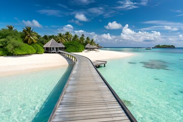 Fototapeta premium tropical beach in maldives