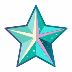 Obraz premium A-Glitter-Star Vector | Generative AI & Linocut Silhouette Design for Digital Art