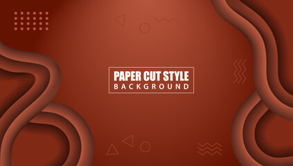 Brown style paper cut background is very suitable for backdrops, covers, banners and others.