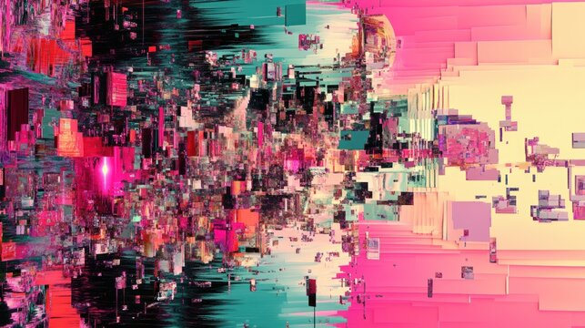 Abstract digital art explosion