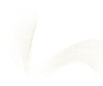 Abstract Shiny Gold Glitter Wave design element. Isolated PNG Design Element. Merry Christmas and Happy New Year Decoration.Transparent Background.  For invitation and greeting card BG 