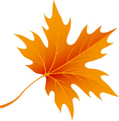 Orange Yellow Autumn Maple Leaves. Fall Pattern. Season Plant  Design Element. Thanksgiving Ornament