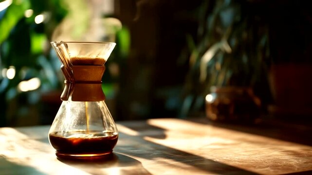 Glass coffee dripper with steam