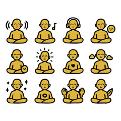 Meditative Figures Depicting Various States of Mind and Emotions.