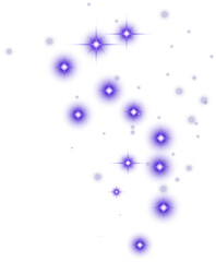 Glowing Christmas Lights. Purple Magic Stars