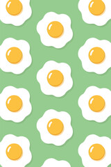 eggs pattern on pastel green background