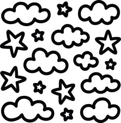 Silhouette design of twelve and one numerical elements with black colors in modern style