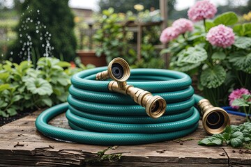 Classic Rubber Garden Hose for Vintage Outdoor Watering and Gardening Needs