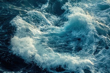 Close-up of churning waves where saltwater and freshwater collide