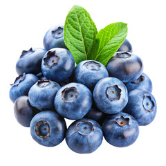 blueberries on a white background