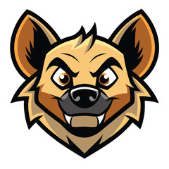 The hyena mascot head shows an aggressive grin with visible teeth clearly