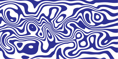 Navy Blue Abstract Topography – Smooth Flow Mapping Lines in Modern Design Background.