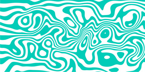 Flowing Turquoise Abstract Map Design – Artistic Topographic Lines in Motion.