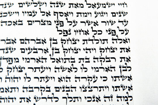 The first verse of the weekly reading of Toldot in the Torah or Hebrew Bible.