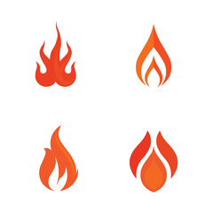 Creative burning fire symbol logo with red gradient for modern branding