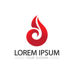 Strong and fierce fire logo concept for energy and heat related businesses
