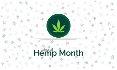 

July is National Hemp Month background illustration. Holiday concept. Utilize  for  background, banner, placard, card, and poster design template with  professional  illustraion design 