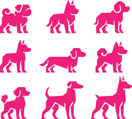 Dog icons set