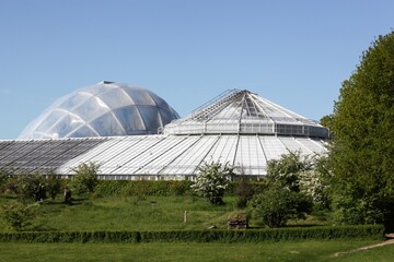 Greenhouse at the botanical garden in Aarhus, Denmark	