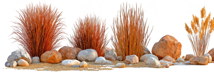 Desert Plants Rock Display