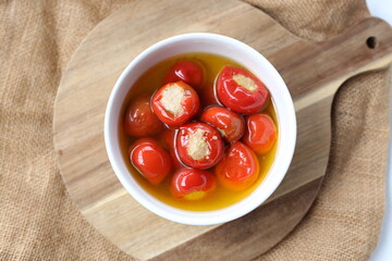 Tuffed cherry peppers with tuna preserved in olive oil