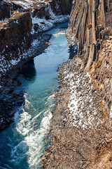 Studlagil Basalt Canyon in Iceland