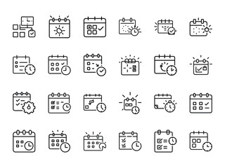 Icon of a Scheduled Task Glowing Silhouette – Illuminated Symbol for Time Management, Calendar Planning, and Task Reminder in Modern UI Design
