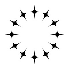 キラキラ　♦　ダイヤ　星　星型　剣　円形フレーム