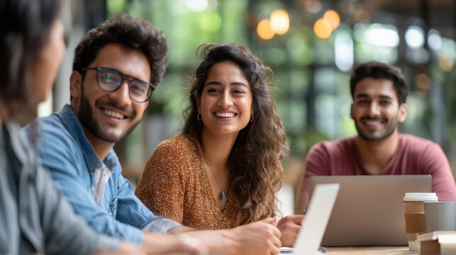 young entrepreneur man and woman brainstorming idea