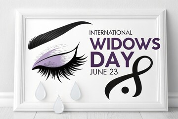 Powerful imagery represents widows silent struggles and resilience.