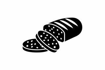Bread Slices icon silhouette vector illustration